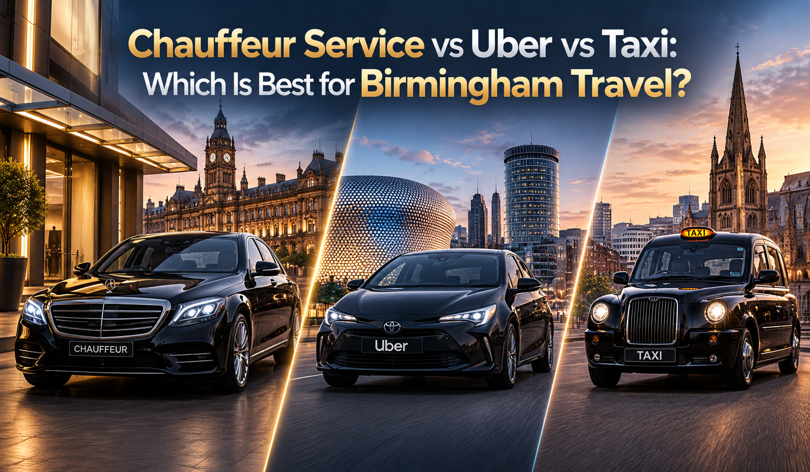 Chauffeur Service vs Uber vs Taxi: Which Is Best for Birmingham Travel?
